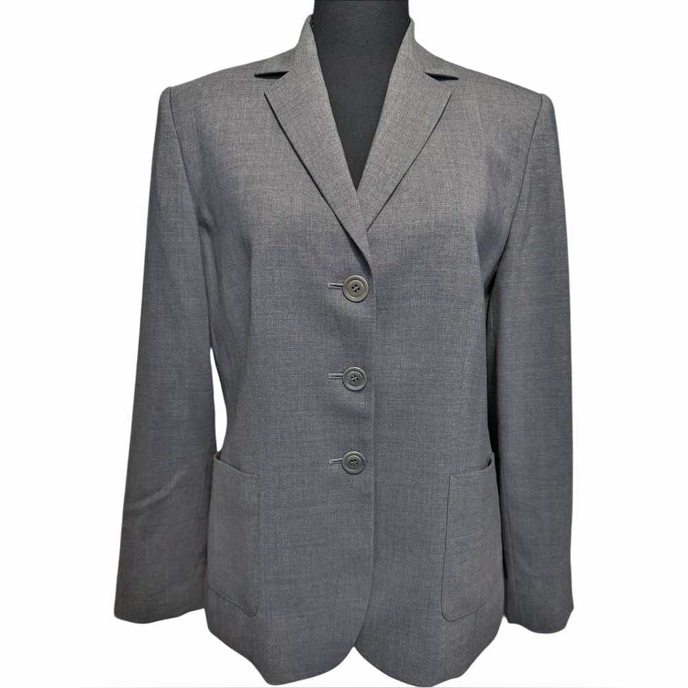 TALBOTS ☆ Gray Wool Blend Stretch Blazer